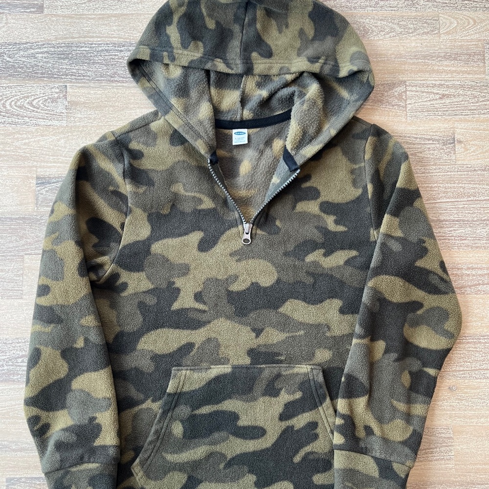 YOUTH CAMO FLEECE HOODIE PULLOVER